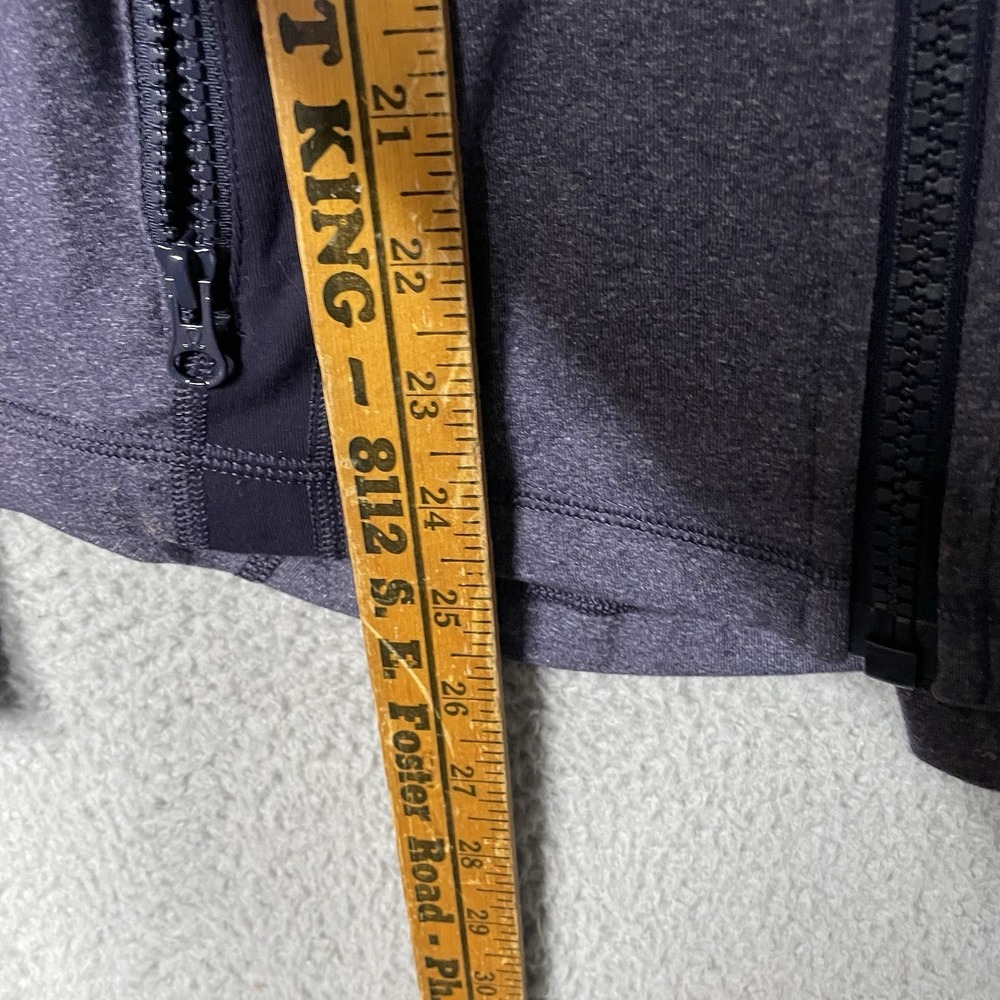 Lululemon Define Zip Up Jacket Heathered Black Swan Purple Size 8 - Picture 7 of 8